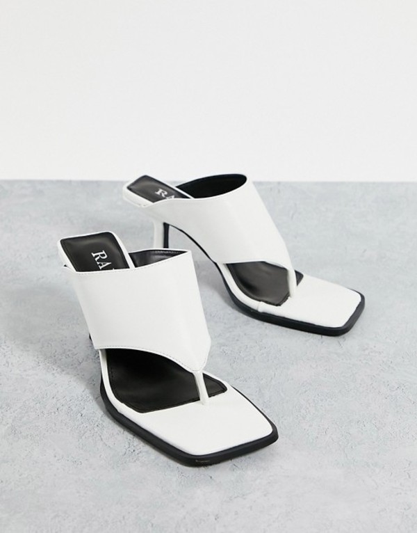 レイド レディース サンダル シューズ Raid Evia Toe Post Mules In White White Pu Rvcconst Com