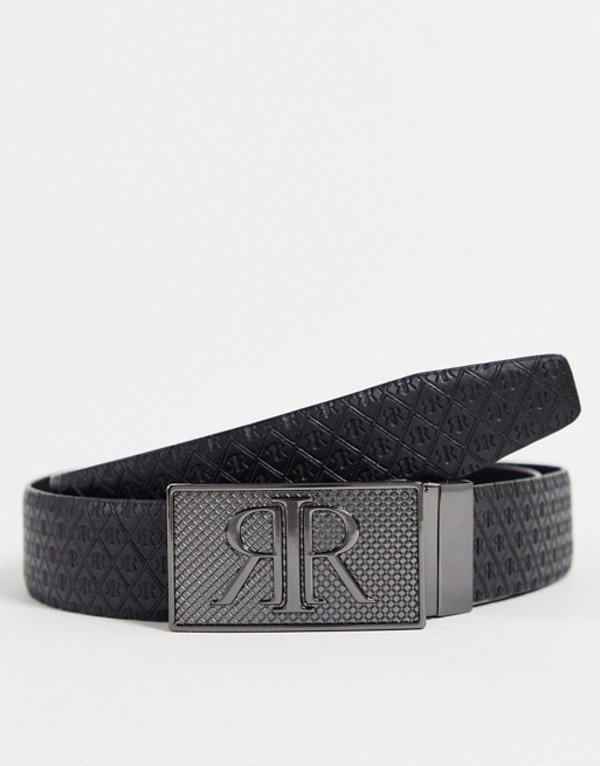 リバーアイランド メンズ 胴締 付録 River Island Rir Monogram Platted Belt In Black Black Faycha Org