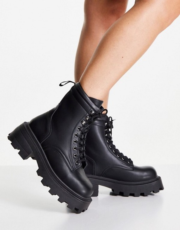 Topshop black biker boots Outlet