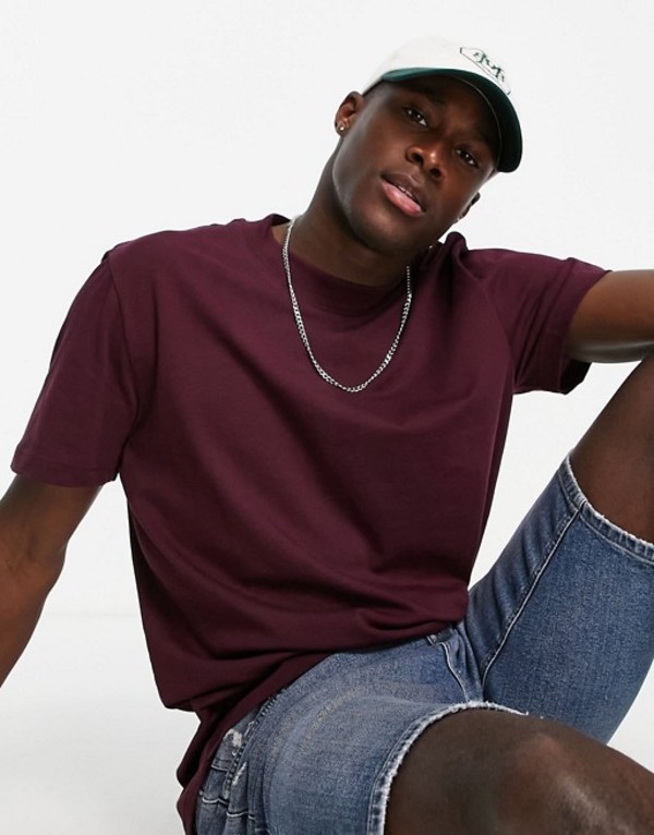 セレクテッドオム メンズ シャツ トップス Selected Homme High Neck T Shirt In Relaxed Fit Burgundy Wine Tasting Novix Com