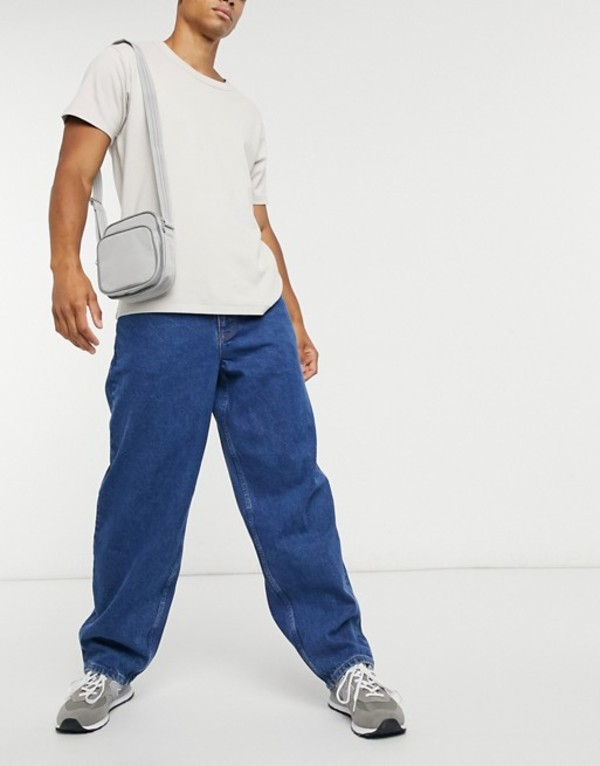 エイソス メンズ ジーンズ下穿き ボトムス Asos Design Ultra Baggy Jeans In Mid Wash Blue Mid Wash Blue Osolemio Glasgow Com