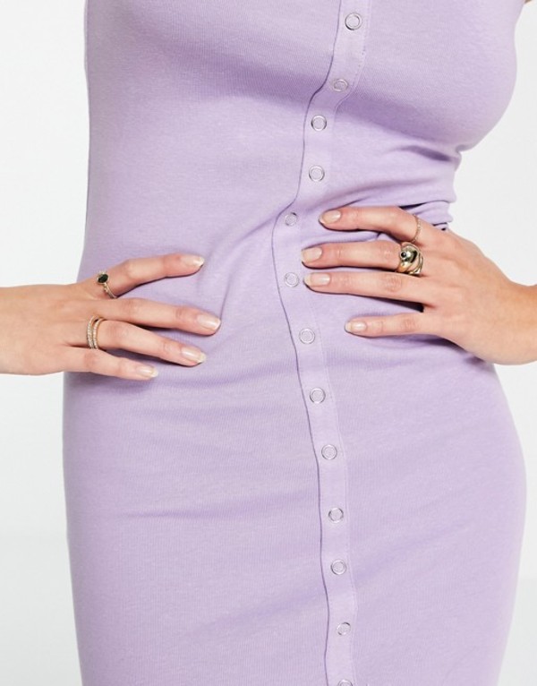 ベルシュカ レディース ワンピース トップス Bershka Snap Down Strappy Dress In Lilac Purple Ceconsolidada Cl