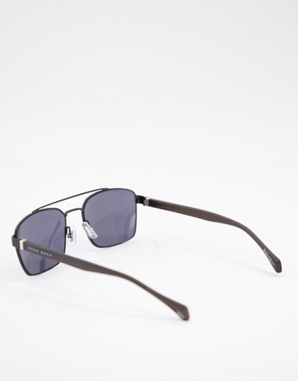 雇主 メンズ サングラス アイウェア 装具 Hugo Boss 1117 S Square Lens Sunglasses Black Musiciantuts Com