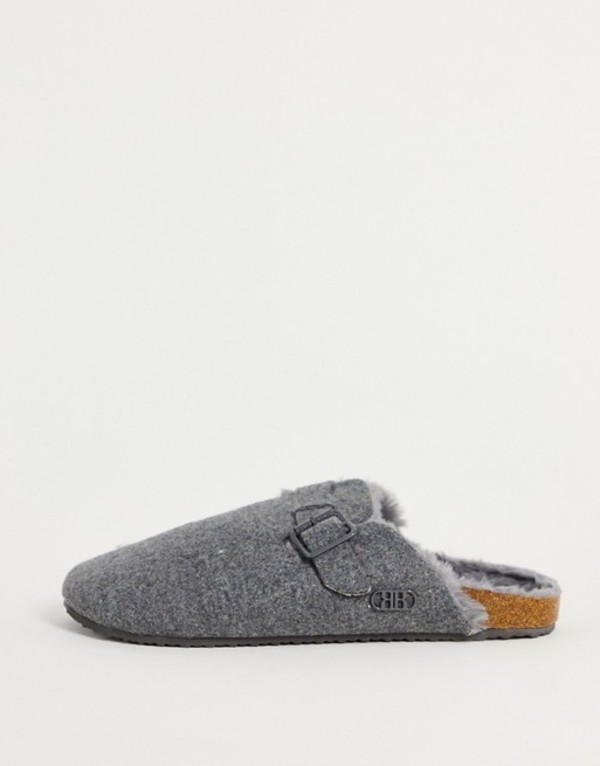 リバーアイランド メンズ サンダル シューズ River Island sandal slipper in gray Grey