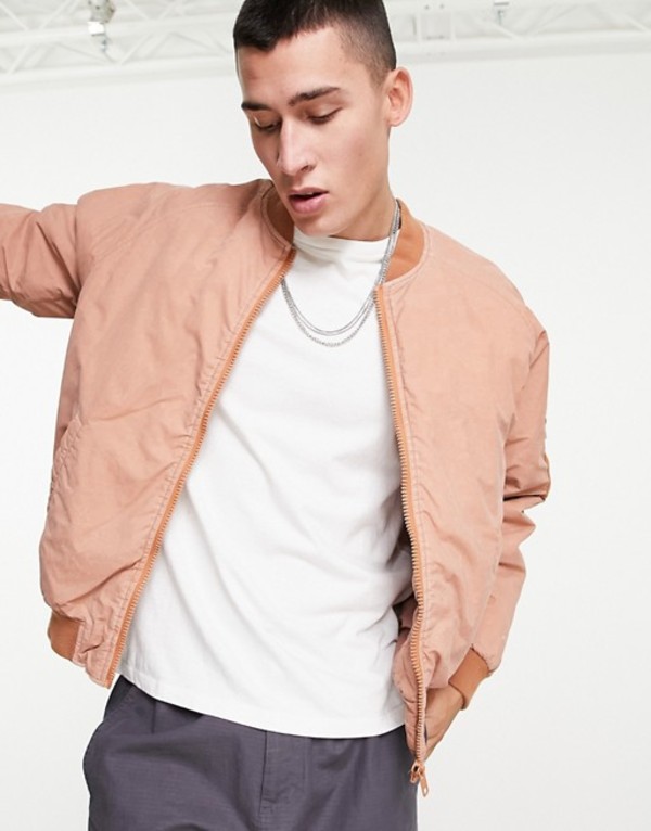 セールお得なキャンペーンも 楽天市場 エイソス メンズ ジャケット ブルゾン アウター Asos Design Oversized Bomber Jacket With Ma1 Pocket In Washed Pink Pink Revida 楽天市場店 日本公式オンラインアウトレットストア Livinginmalta Com