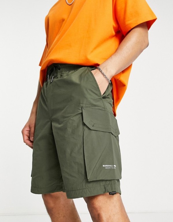 オブジェの通販 マーシャルアーティスト メンズ ハーフパンツ ショーツ ボトムス Marshall Artist Forte Polyamide Cargo Shorts In Khaki Green 貴重 Livinginmalta Com