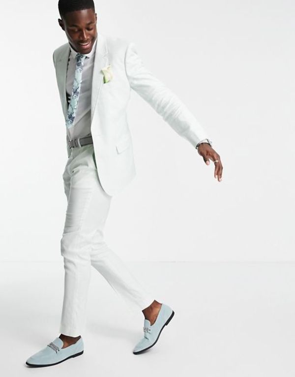 エイソス メンズ カジュアルパンツ ボトムス ASOS DESIGN wedding skinny suit pants in pastel green cotton linen Pastel mint Kakuyasu o E - ズボン・パンツ - ytong エイソス メンズ カジュアルパンツ ボトムス ASOS DESIGN wedding skinny suit pants in pastel green cotton linen Pastel mint Kakuyasu o E - ズボン・パンツ - ytong