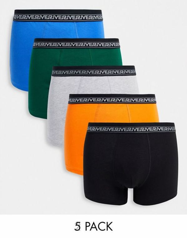 新作モデル リバーアイランド メンズ ボクサーパンツ アンダーウェア River Island 5 Pack Of Boxers In Orange Multi Orange インナー 下着