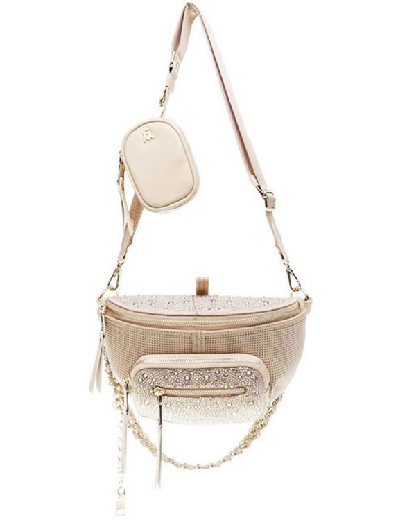 スティーブ マデン レディース ショルダーバッグ バッグ Steve Madden Bmaxima cross body sling bag in blush multi crystals Blush multi
