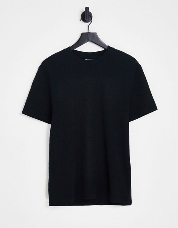 21年激安 エイソス メンズ Tシャツ トップス Asos Design Rib T Shirt In Black Black