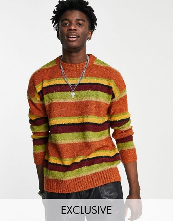 最大73 Offクーポン リクレイム ヴィンテージ メンズ ニット セーター アウター Reclaimed Vintage Inspired Crew Neck Sweater In Stripe Multi 最大73 Offクーポン リクレイム ヴィンテージ メンズ ニット セーター アウター Reclaimed Vintage Inspired Crew Neck Sweater In Stripe Multi