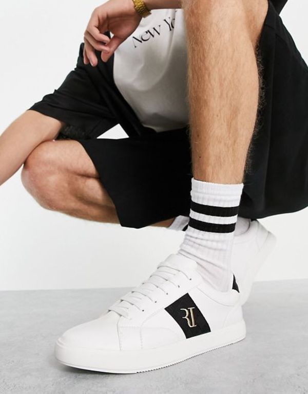 メーカー公式ショップ リバーアイランド メンズ スニーカー シューズ River Island Sneakers With Logo In White White