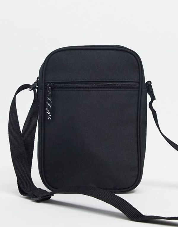 今季一番 買取 エイソス メンズ トラベルケース パスポートケース バッグ ASOS DESIGN cross body flight bag in black with contrast puller BLACK rippleshub.com rippleshub.com
