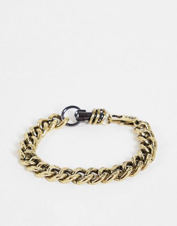 アイコンブランド メンズ ブレスレット バングル アンクレット アクセサリー Icon Brand Reset Industrial Clasp Bracelet In Gold Gold 人気no 1