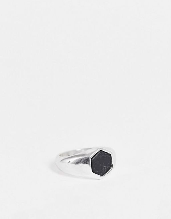 アイコンブランド メンズ 指輪 アクセサリー Icon Brand Syndicate Stone Signet Ring In Silver Silver 21正規激安