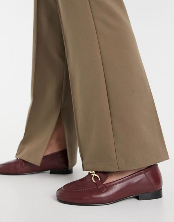 トップショップ レディース スリッポン・ローファー シューズ Topshop loafers in burgundy Red