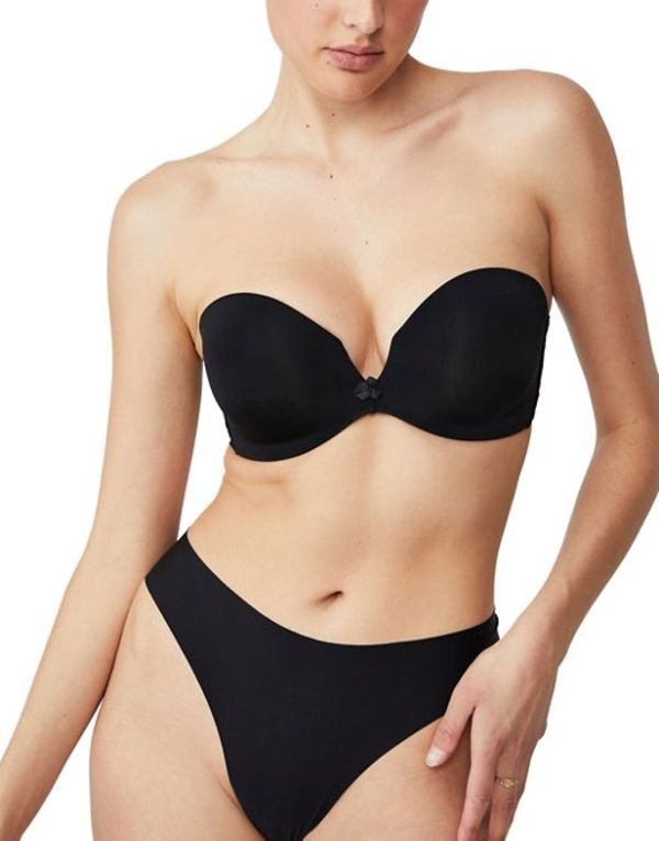 コットンオン レディース ブラジャー アンダーウェア Cotton:On ultimate comfort strapless push up bra in black Black