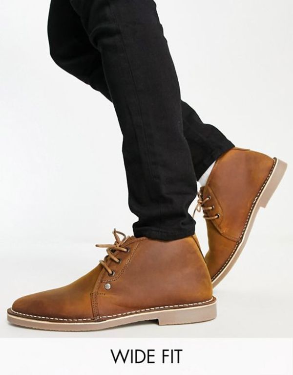 オリジナルペンギン メンズ ブーツ レインブーツ シューズ Original Penguin Wide Fit Desert Boots In Tan Leather Tan Crazy Horse 種類豊富な品揃え