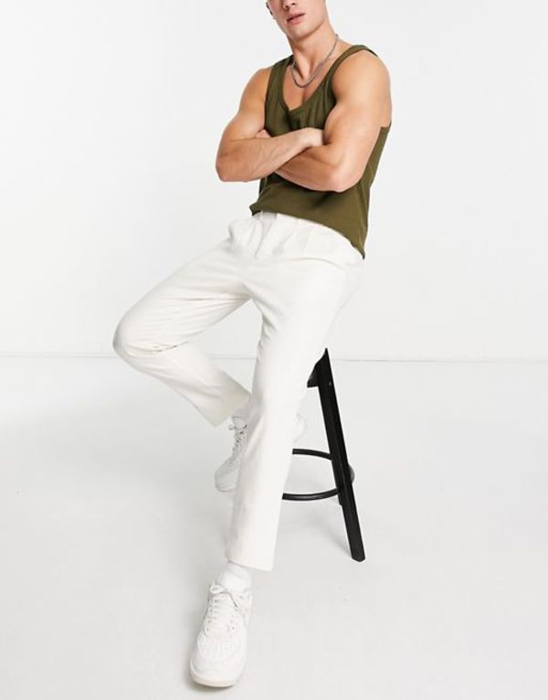 エイソス メンズ カジュアルパンツ ボトムス ASOS DESIGN cigarette chinos in white White 毎週更新 エイソス メンズ カジュアルパンツ ボトムス ASOS DESIGN cigarette chinos in white White 毎週更新