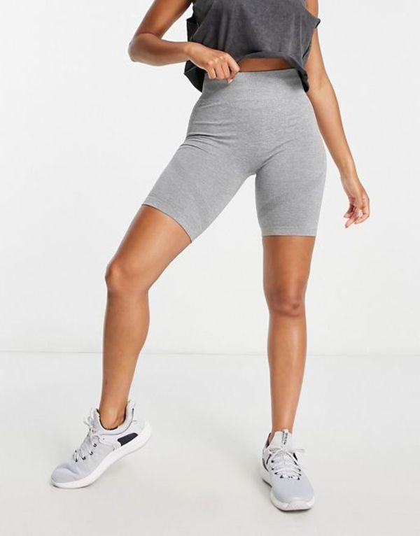 エイソス レディース レギンス ボトムス ASOS 4505 seamless legging short with sculpting detail Gray Heather