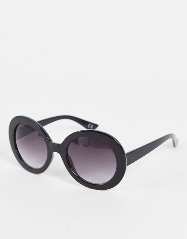ジーパーズ ピーパーズ レディース サングラス アイウェア アクセサリー Jeepers Peepers oversized round  sunglasses in black Black ワンピなど最旬ア！