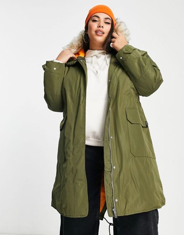 コート ジャケット 送料無料 リバーアイランド レディース ジャケット ブルゾン アウター River Island Plus Parka In Khaki Khaki Revida 楽天市場店