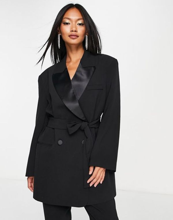 オシャレ asos エイソス メンズ アウター ジャケット・ブルゾン ブレザー ASOS DESIGN puff sleeve blazer in  black