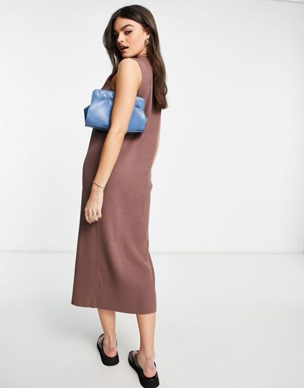 エイソス レディース ワンピース トップス in DESIGN midi ASOS brown 