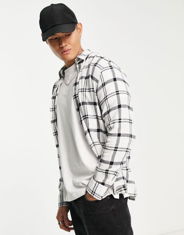 アダプト メンズ シャツ トップス ADPT Oversized Flannel Check Shirt