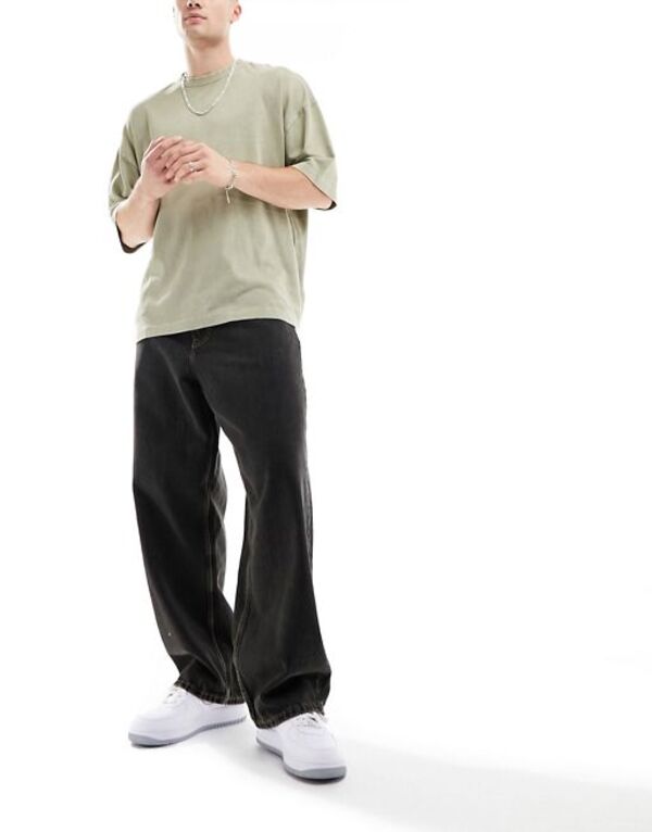 ドクターデニム メンズ ボトムス デニムパンツ ジーンズ Dr Denim Kobe baggy fit jeans in tinted Black ブラック