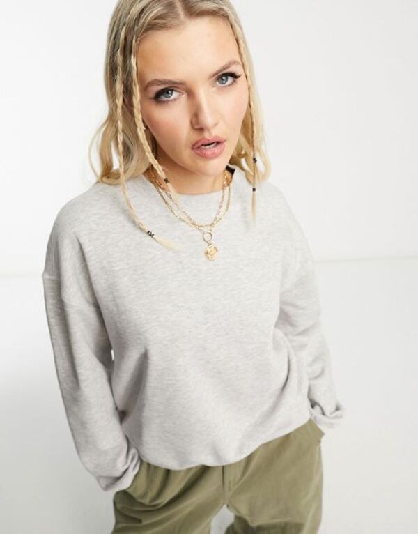 ウィークデイ レディース アウター パーカー・スウェット スウェット シャツ Weekday Essence standard sweatshirt Gray グレー