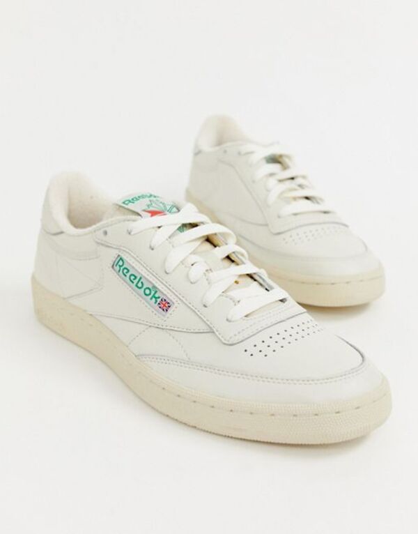 リーボック メンズ シューズ スニーカー Reebok Club C sneakers chalk 車輪止め