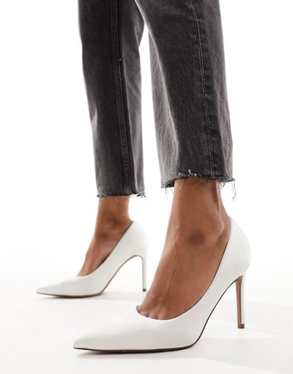 エイソス レディース シューズ パンプス サテン ヒール ASOS DESIGN Paphos pointed high heeled pumps satin IVORY アイボリー