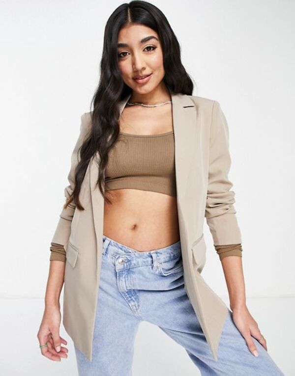ピーシーズ レディース アウター ジャケット・ブルゾン ブレザー Pieces tailored oversized blazer TAN タン
