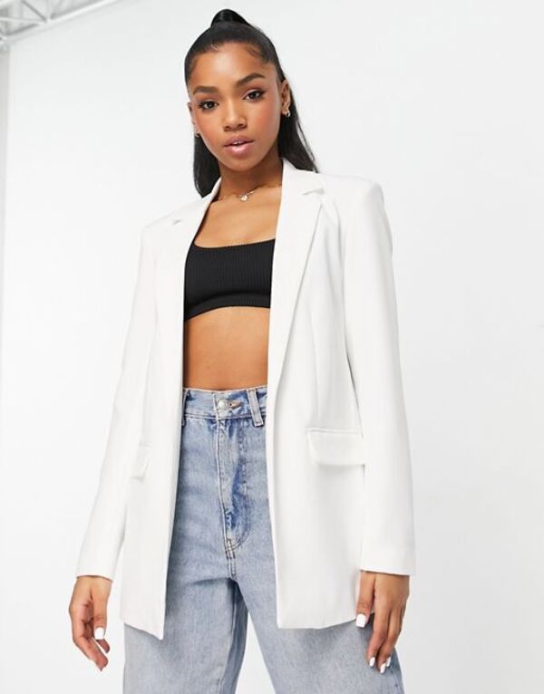 ピーシーズ レディース アウター ジャケット・ブルゾン ブレザー Pieces tailored oversized blazer WHITE ホワイト