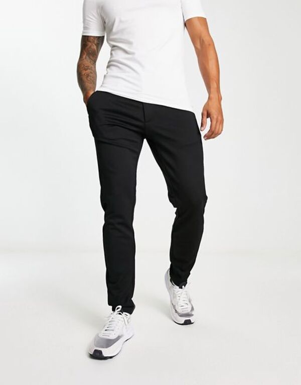オンリーアンドサンズ メンズ ボトムス カジュアルパンツ テーパードフィット パンツ Only & Sons slim tapered fit pants Black ブラック 15,315円