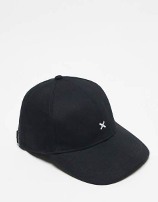 コルージョン レディース アクセサリー 帽子 キャップ ロゴ COLLUSION Unisex logo cap black ブラック