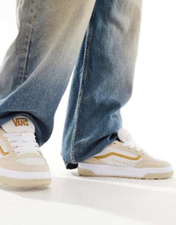 バンズ レディース シューズ スニーカー Vans Hylane sneakers インチ yellow and cream CREAM 皮膚軟化剤