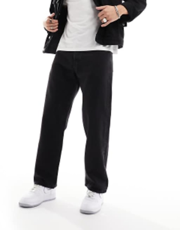 ジャック アンド ジョーンズ メンズ ボトムス デニムパンツ ジーンズ Jack & Jones baggy fit rigid jeans Black Denim ブラック