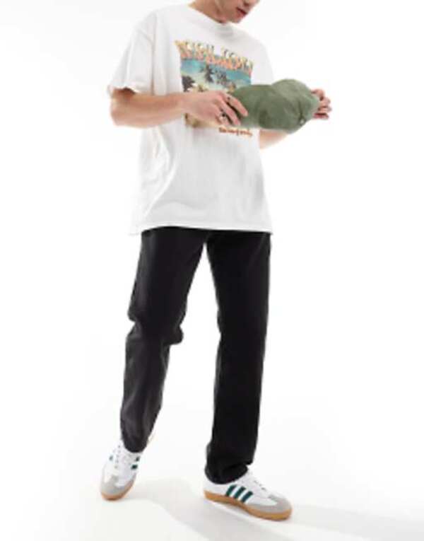 ジャック アンド ジョーンズ メンズ ボトムス デニムパンツ ジーンズ Jack & Jones Chris rigid straight jeans wash Black denim ブラック