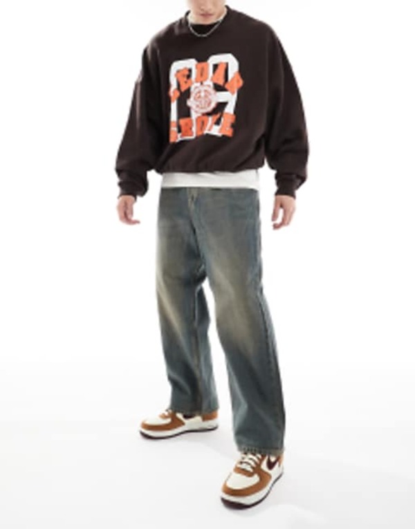 万力 アンド ジョーンズ メンズ ボトムス ジーンズズボン下 デニム Jack \u0026 Jones ron skater jeans with brown cast wash Brown Tint? 赤銅色