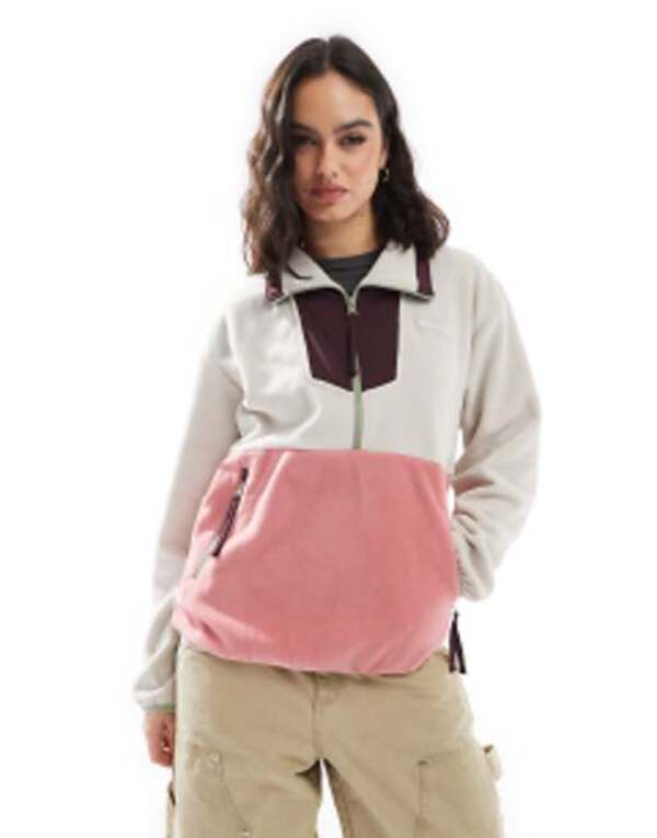 コロンビア レディース アウター パーカー・スウェット フリース Columbia Sequoia Grove zip fleece インチ dark stone, pink agave STONE 石ころ