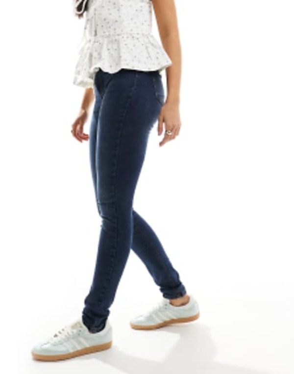ノイジーメイ レディース ボトムス ジーンズズボン下 ご機嫌酉の方角 デニム Noisy May Callie high waist skinny jeans インチ dark blue wash Dark Blue Denim ジーンズ