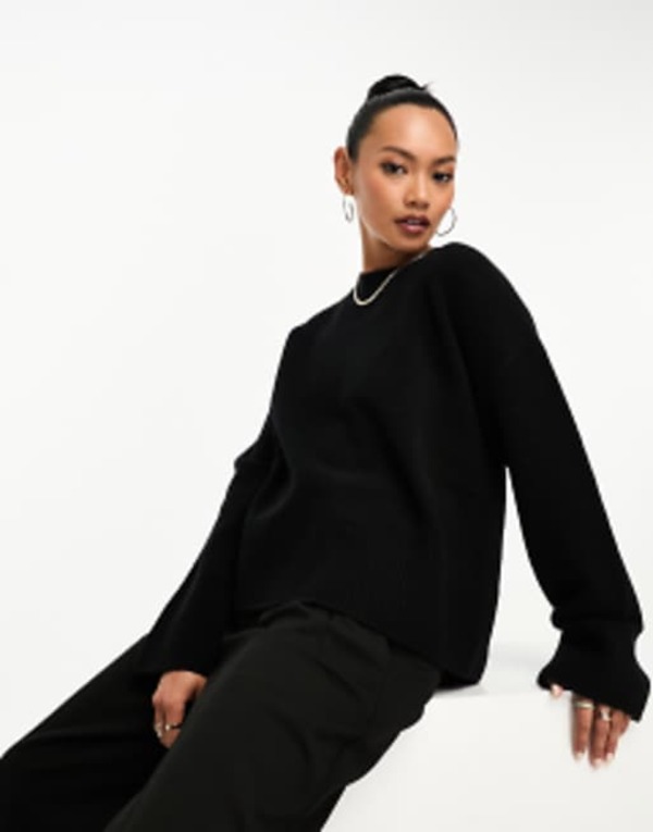 アンドアザーストーリーズ レディース アウター ニット・セーター クルーネック セーター & Other Stories crew neck sweater Black ブラック