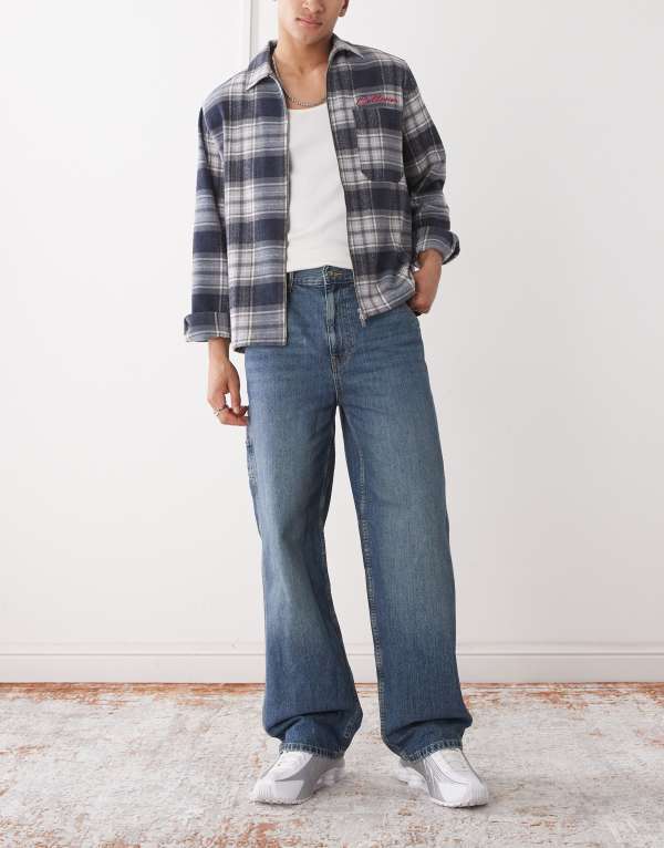 コルージョン メンズ ボトムス デニムパンツ ジーンズ COLLUSION X011 carpenter jeans in dark wash Dark Wash ブルー