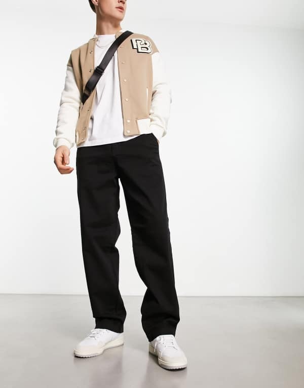 アダプト メンズ ボトムス 心地好いズボン下 ADPT wide fit chinos Black 黒いこと ズボン・パンツ-メンズファッション