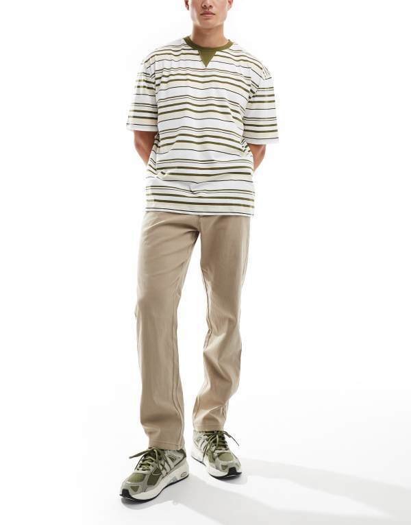 オンリーアンドサンズ メンズ ボトムス カジュアルパンツ Only & Sons straight fit chinos Chinchilla ベージュ｜ReVida 店