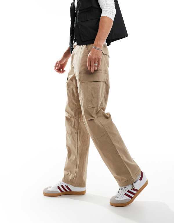 オンリーアンドサンズ メンズ ボトムス カジュアルパンツ カーゴパンツ パンツ ONLY & SONS loose fit cargo pants Chinchilla ベージュ
