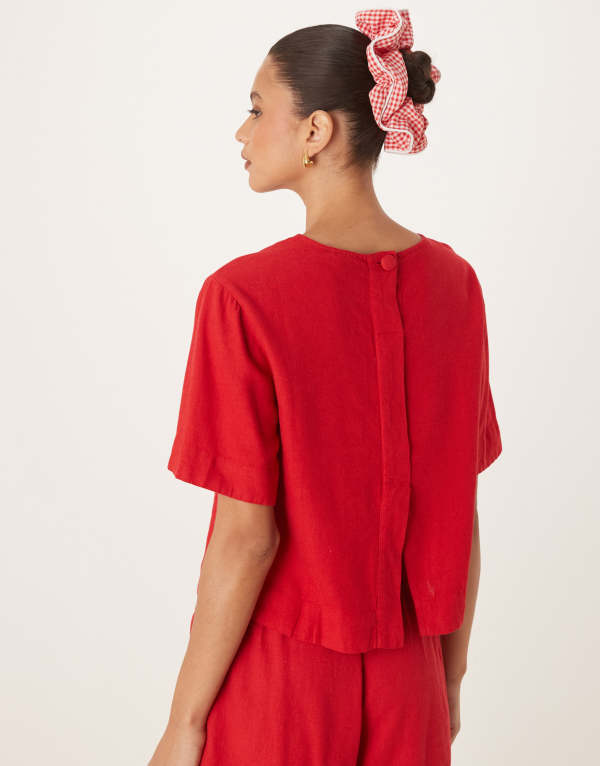 ノーバディーズ チャイルド レディース トップス シャツ リネン Nobody's Child Billy linen top - part of a set Red レッド