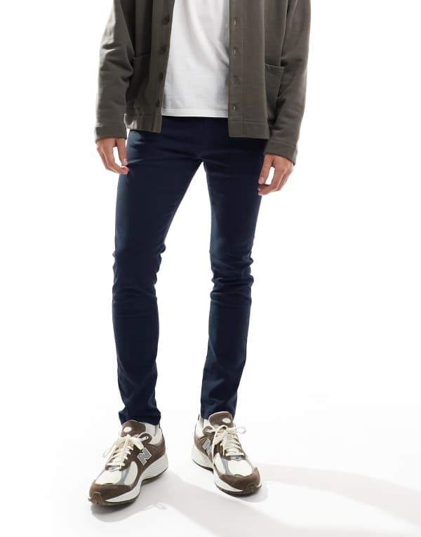 エイソス メンズ ボトムス カジュアルパンツ ASOS DESIGN 2 pack skinny chinos and Multi マルチカラー